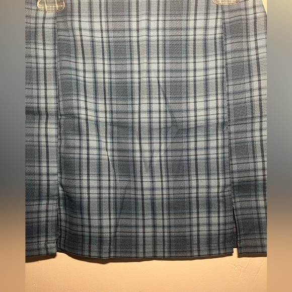 BLUE PLAID MINI SKIRT - Picture 4 of 4